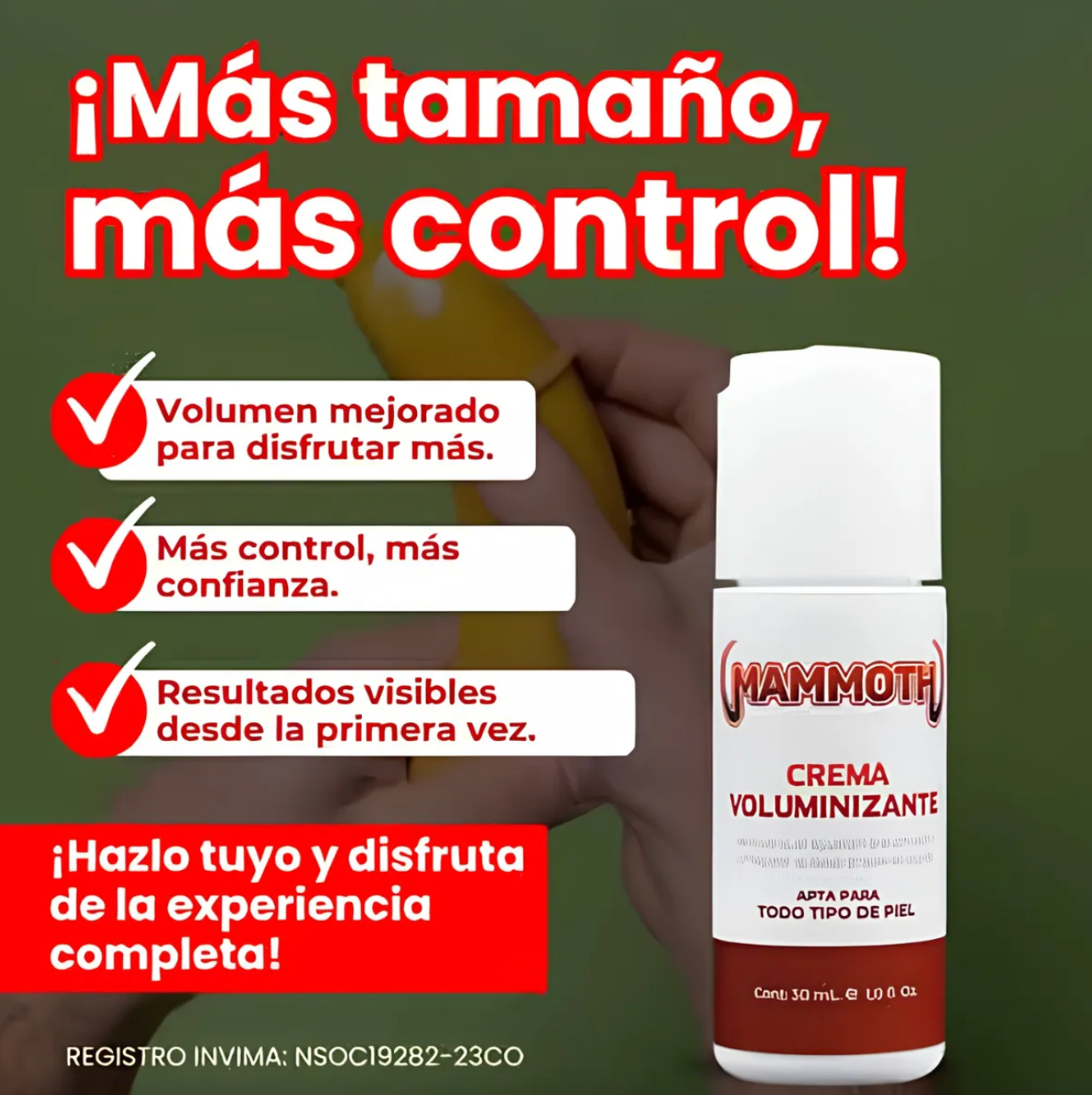 MAMMOTH — Crema Íntima Masculina