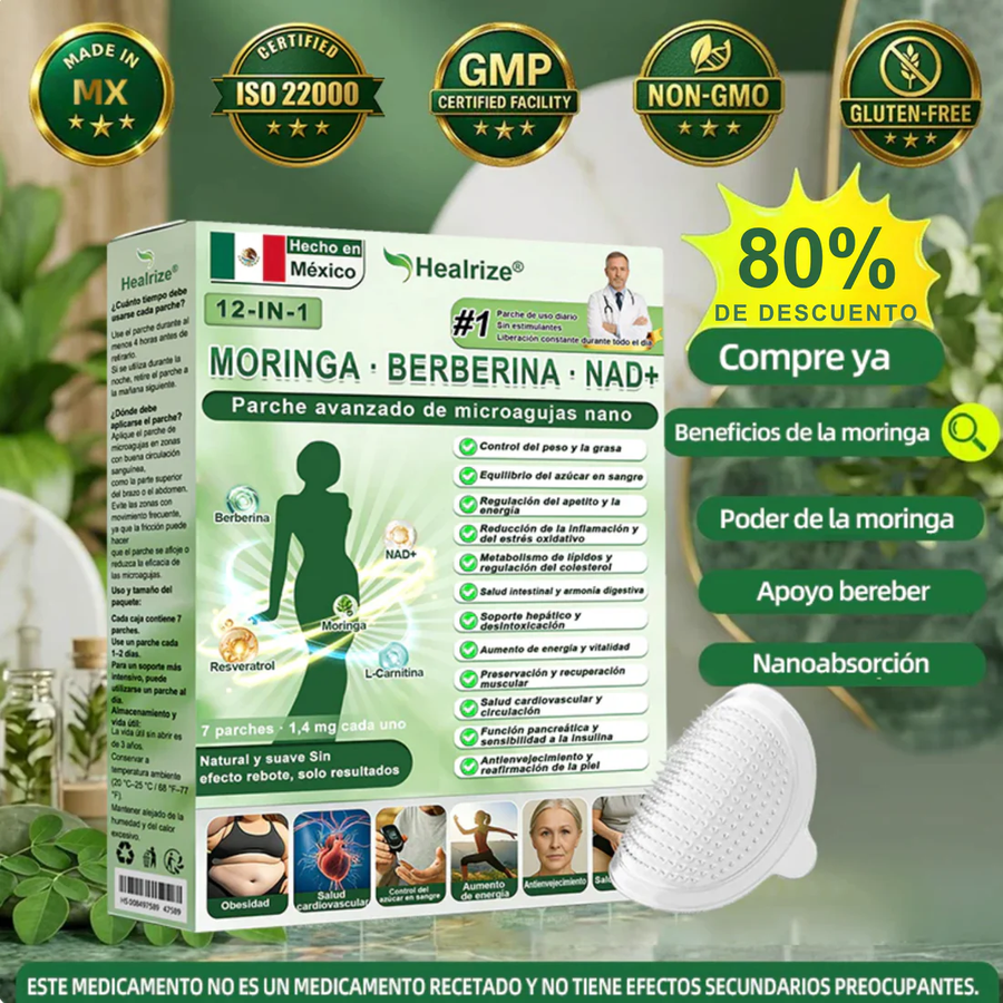 Moringa Berberine NAD+ Nano Microneedle Wellness Patch