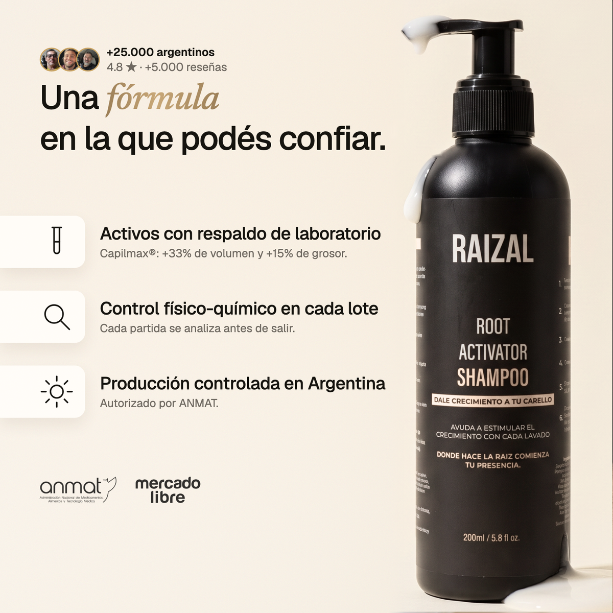 RAIZAL™ - Shampoo Activador de Raices Capilares
