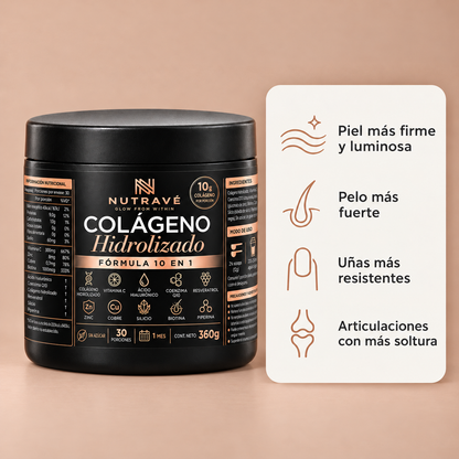 NUTRAVÉ – Colágeno Hidrolizado 360gr · 10 en 1