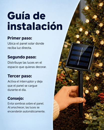 Compra 1 Lleva 3 - Luces Solares Navideñas (30 metros)