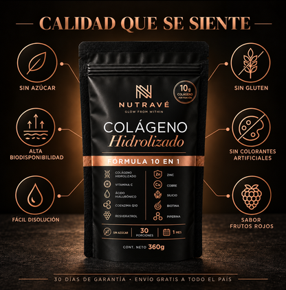 NUTRAVÉ – Colágeno Hidrolizado 360gr · 10 en 1