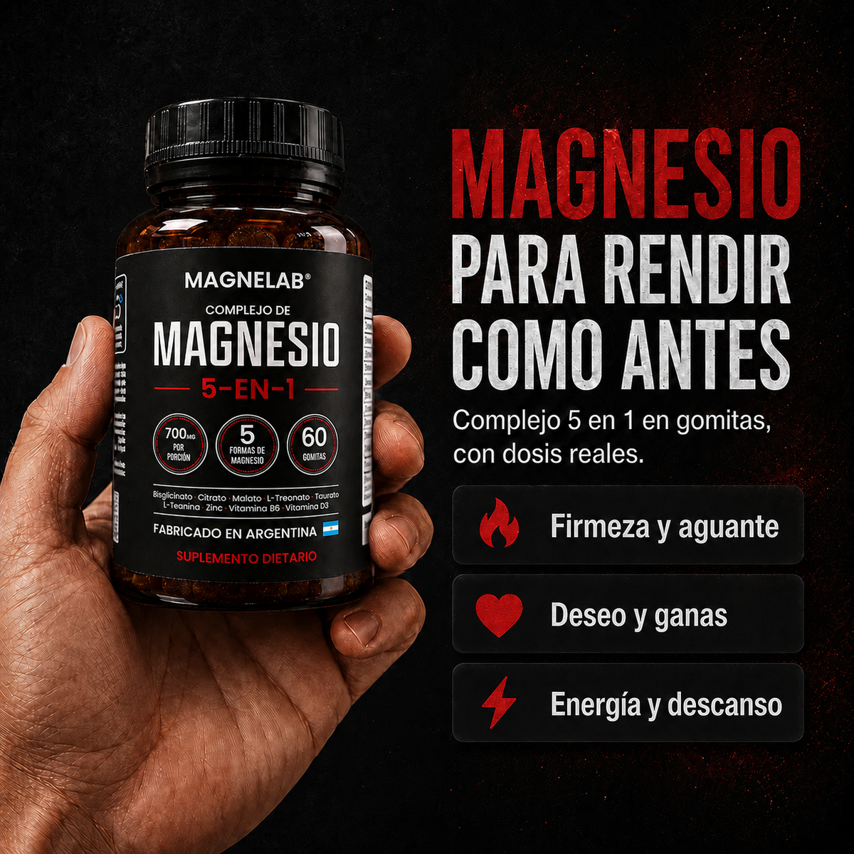 Magnelab® Gomitas de Magnesio 5 en 1