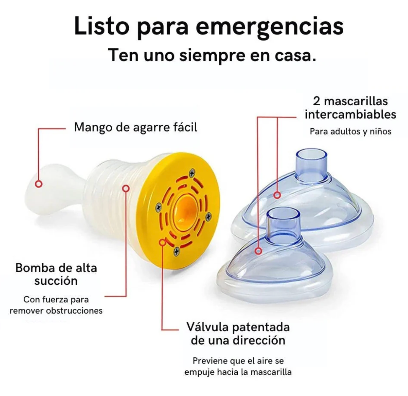 Kit Anti Asfixia Para Niños y Adultos