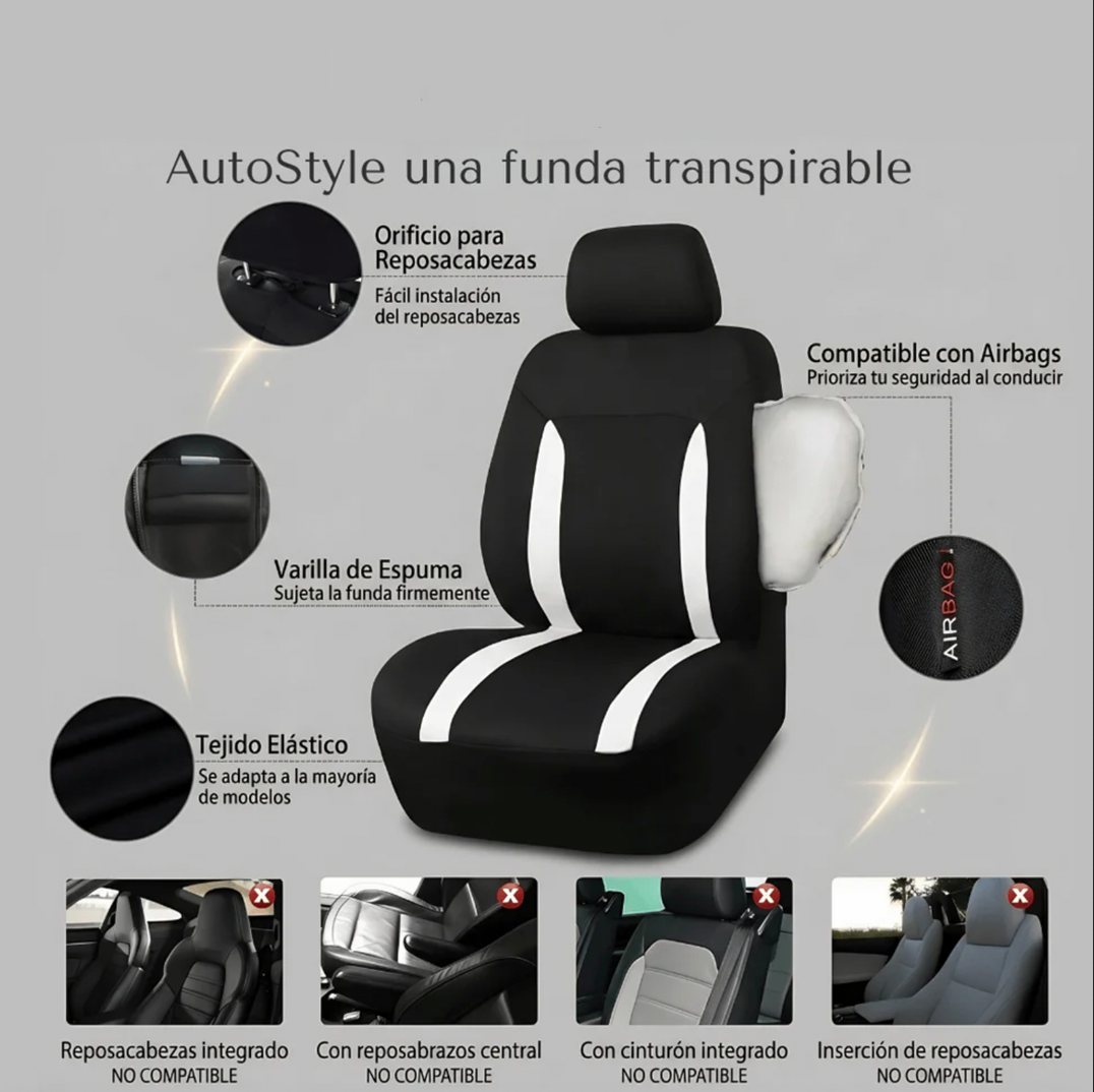 FORROS UNIVERSALES PARA AUTOS JUEGO PARA LOS 5 ASIENTOS