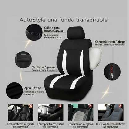 FORROS UNIVERSALES PARA AUTOS JUEGO PARA LOS 5 ASIENTOS