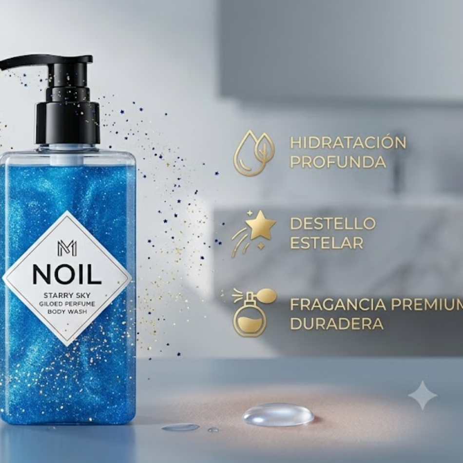 (SUPER 2X1) NOIL Aquablue Body Wash Dual Acid + Probiotics Fights Acne Oil & Itch