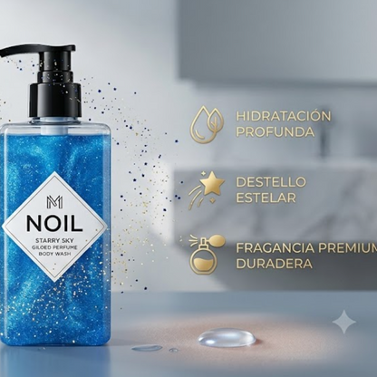 (SUPER 2X1) NOIL Aquablue Body Wash Dual Acid + Probiotics Fights Acne Oil & Itch