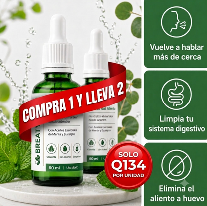 Gotas Naturales · Tratamiento contra el Mal Aliento (Lleva 2 Paga 1)