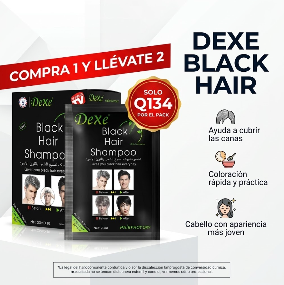 SHAMPOO CUBRE CANAS (Lleva 2 Paga 1)