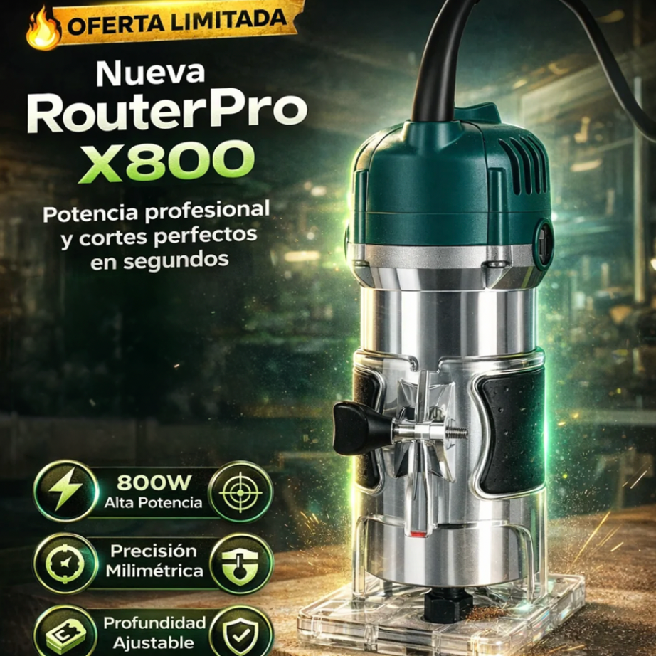 NUEVO ROUTERPRO X800 - Potencia y corte profesional en segundos