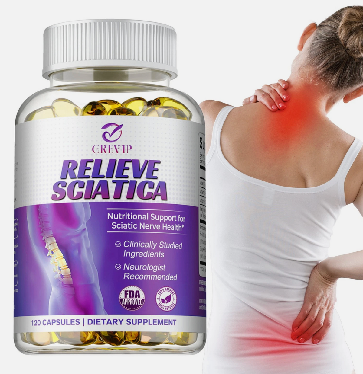 RELIEVE SCIATICA 120 CAPS NERVE HEALTH