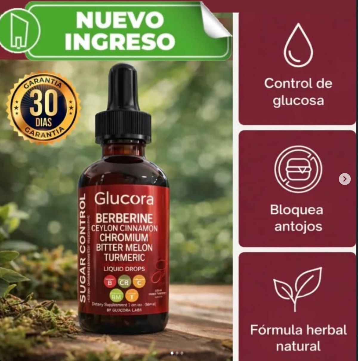 GLUCORA  ORIGINAL⚡ Dile adiós  al azúcar y diabetes.