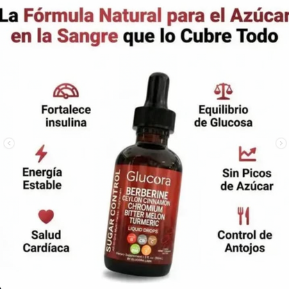 GLUCORA  ORIGINAL⚡ Dile adiós  al azúcar y diabetes.