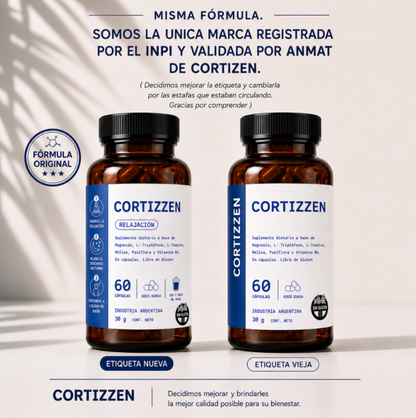 CORTIZZEN | REDUCE LOS NIVELES DE CORTISOL,ESTRÉS, HINCHAZON Y ANSIEDAD
