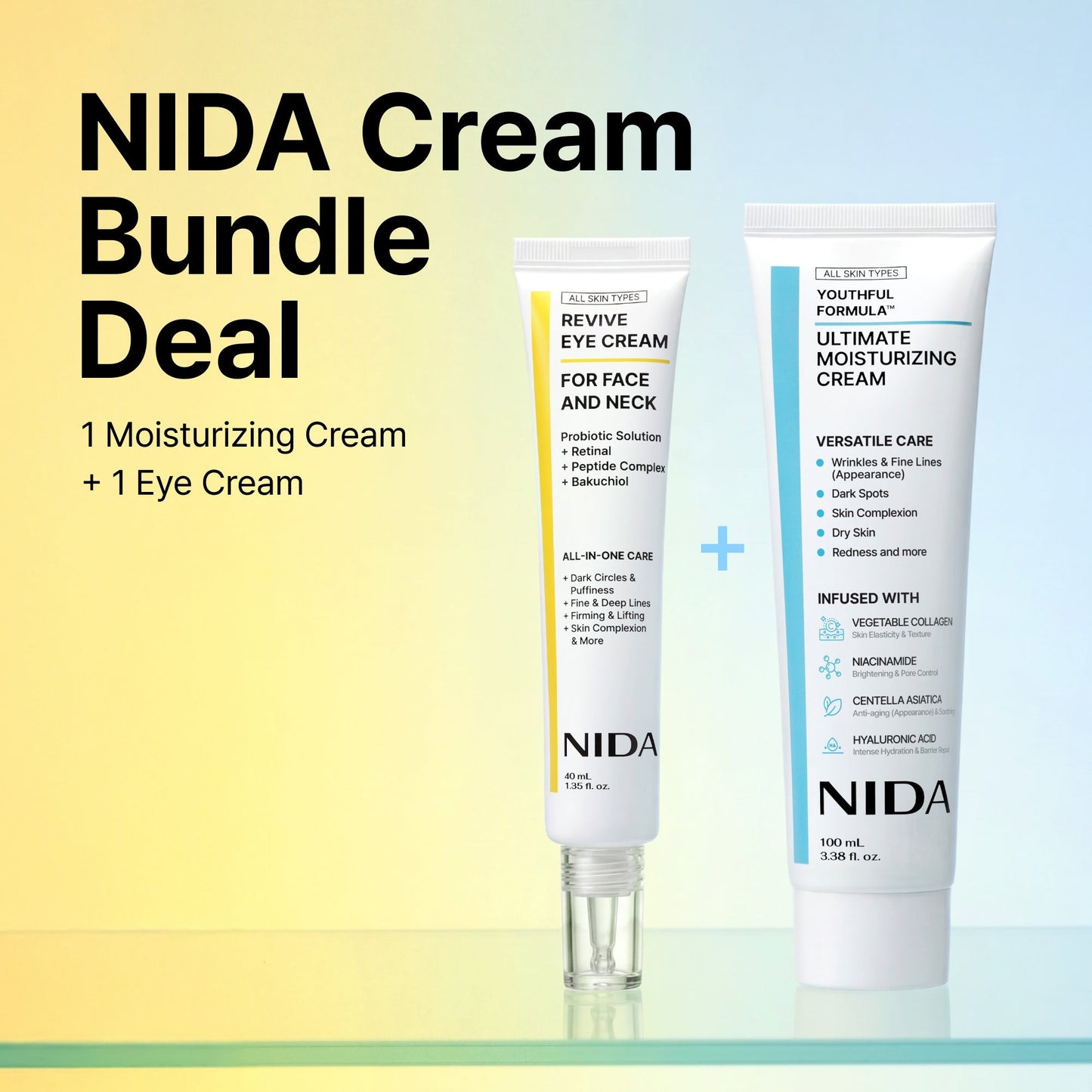 Combo de crema NIDA Youthful Formula™ y crema para el contorno de ojos Revive