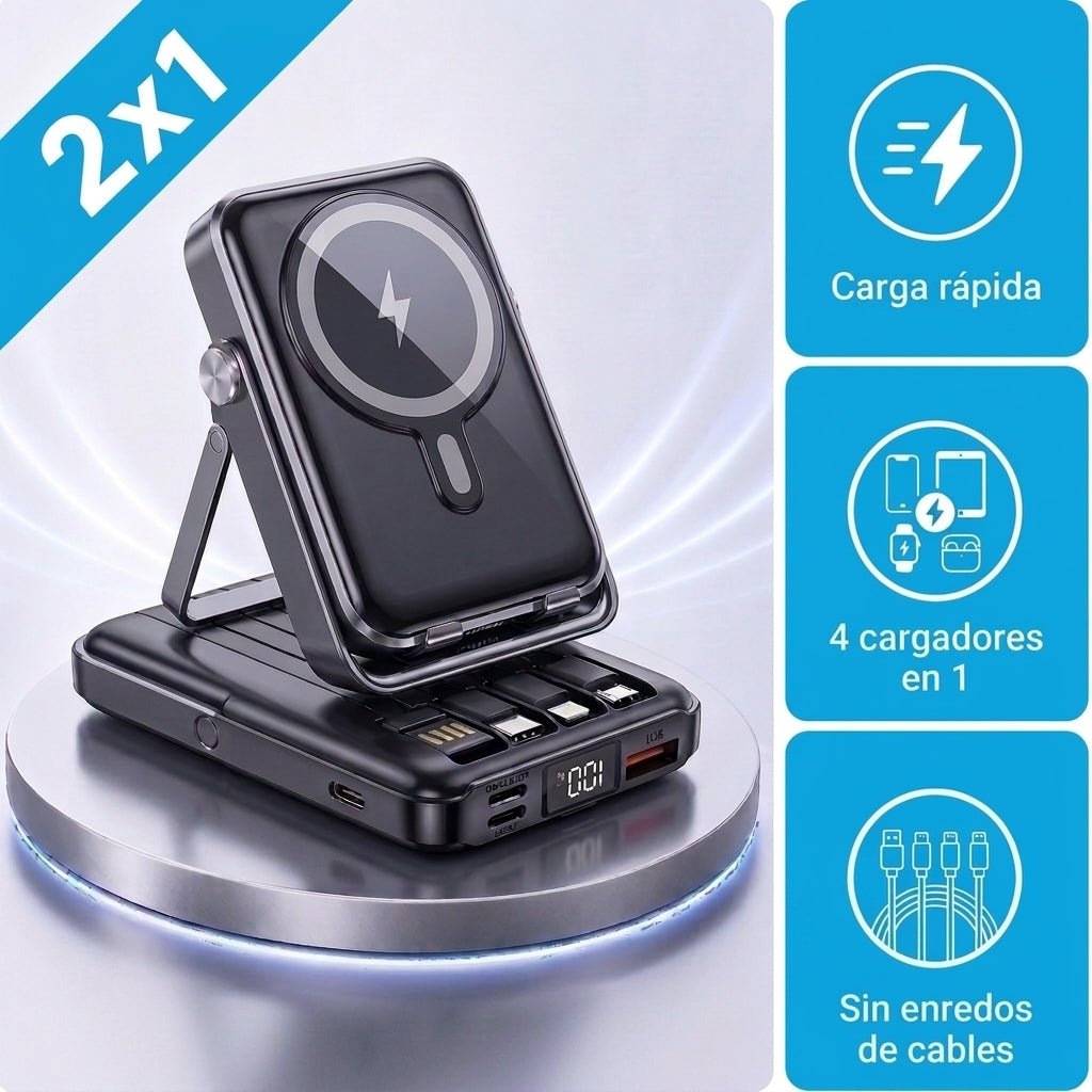 Cargador Portátil 4 en 1 | Nunca Más Te Quedes Sin Batería (Lleva 2 Paga 1)
