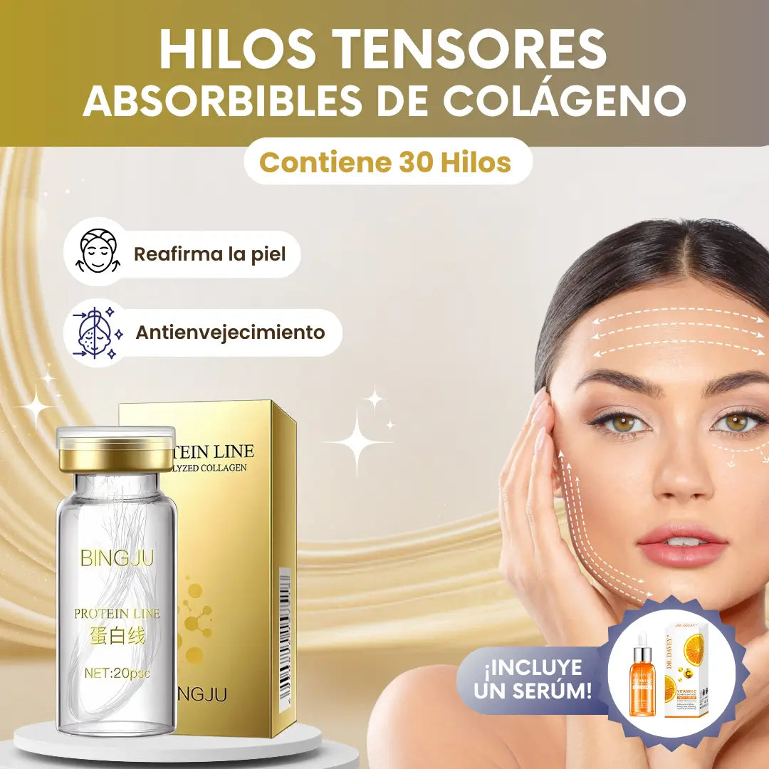 Set hilos tensores absorbibles de colágeno + Serúm 🎁