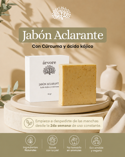 Jabón Aclarante con Cúrcuma y Ácido Kójico