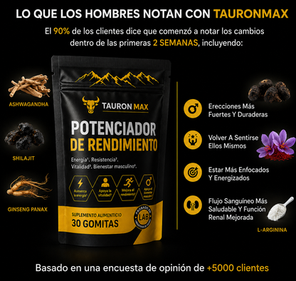 TauronMax™ | Gomitas para mejorar el rendimiento masculino 8 en 1