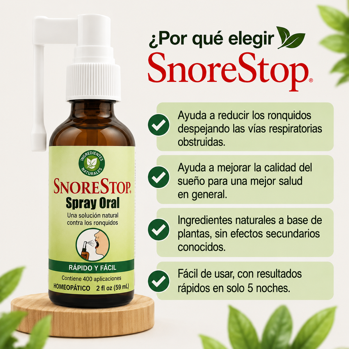 Spray oral antironquidos SnoreStop